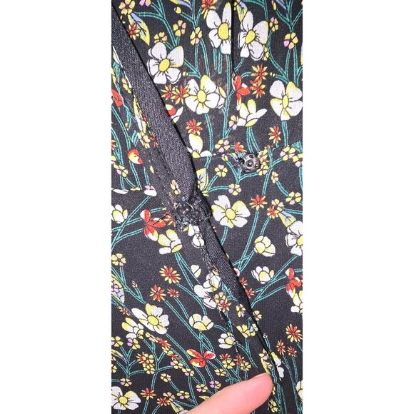 NY Collection Floral Wrap Maxi Dress With Short Sleeves By Calla Collection Blac - Picture 10 of 12